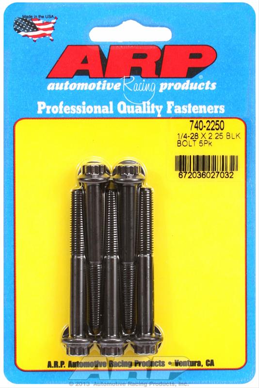 ARP ARP 1/4"-28 x 2.250 12pt black oxide bolts (740-2250) SR