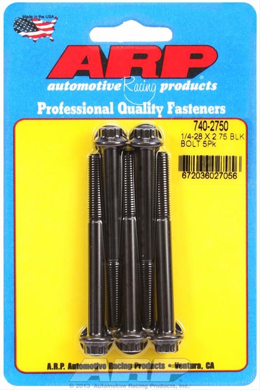 ARP ARP 1/4"-28 x 2.750 12pt black oxide bolts (740-2750) SR