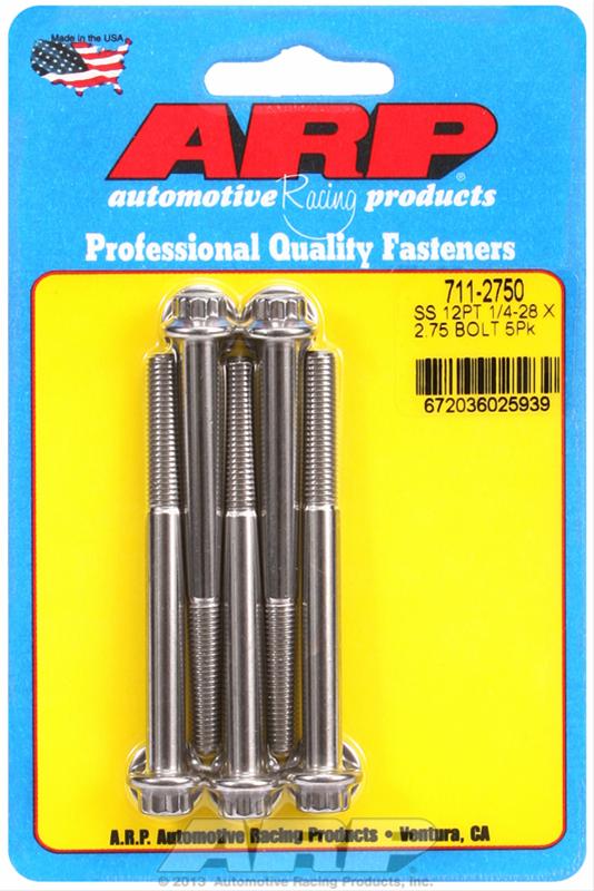 ARP ARP 1/4"-28 x 2.750 12pt SS bolts (711-2750) SR