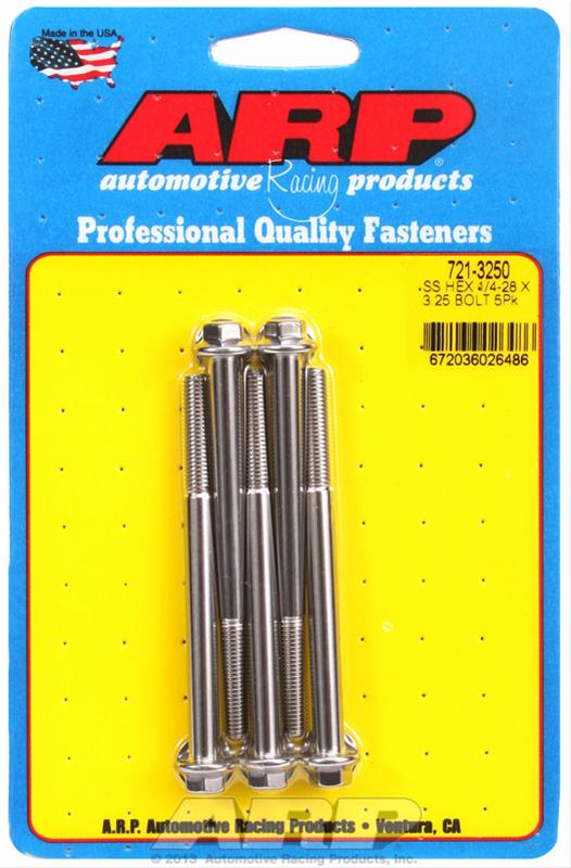 ARP ARP 1/4"-28 x 3.250 hex SS bolts (721-3250) SR