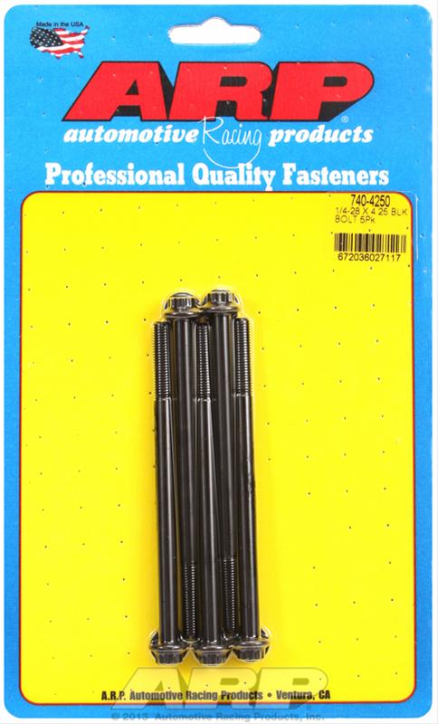 ARP ARP 1/4"-28 x 4.250 12pt black oxide bolts (740-4250) SR