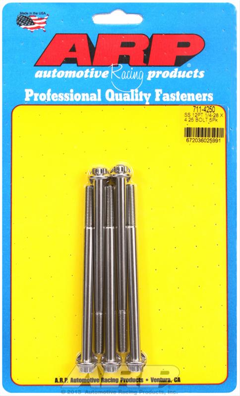 ARP ARP 1/4"-28 x 4.250 12pt SS bolts (711-4250) SR