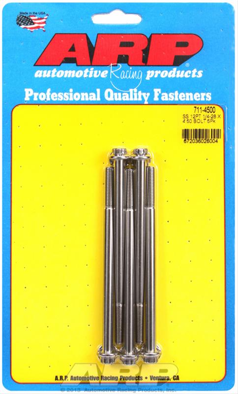 ARP ARP 1/4"-28 x 4.500 12pt SS bolts (711-4500) SR