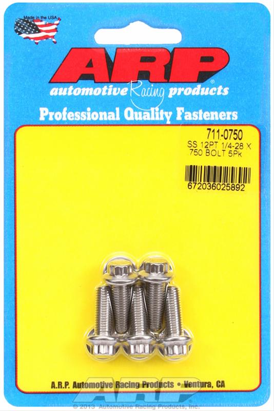 ARP ARP 1/4"-28 x .750 12pt SS bolts (711-0750) SR