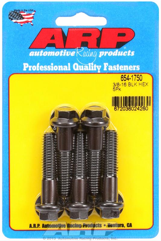 ARP ARP 3/8"-16 x 1.750 hex 7/16 wrenching black oxide bolts (654-1750) SR