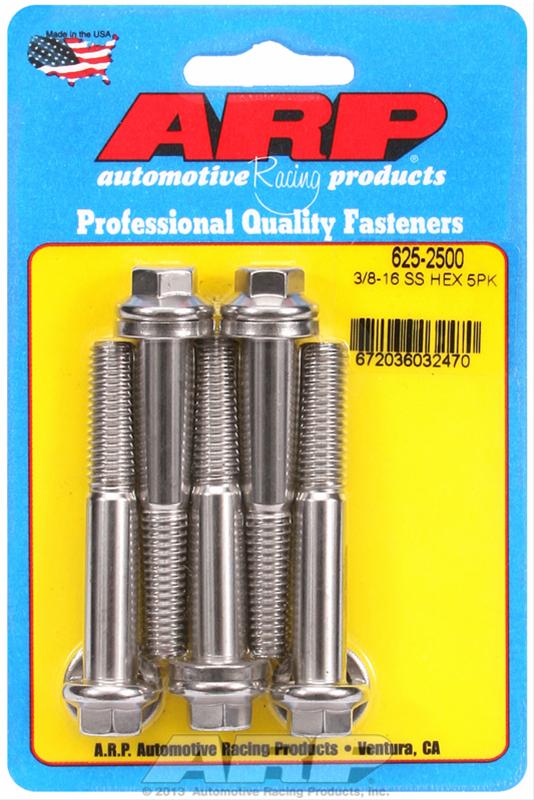 ARP ARP 3/8"-16 x 2.500 hex 7/16 wrenching SS bolts (625-2500) SR