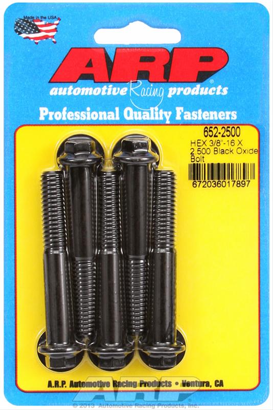 ARP ARP 3/8"-16 X 2.500 hex black oxide bolts (652-2500) SR