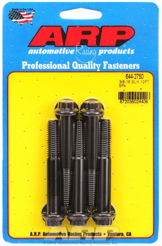 ARP ARP 3/8"-16 x 2.750 12pt 7/16 wrenching black oxide bolts (644-2750) SR