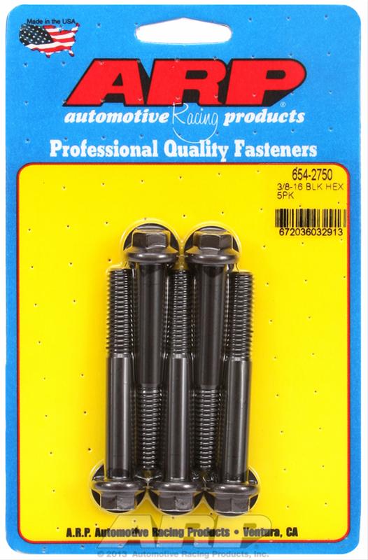 ARP ARP 3/8"-16 x 2.750 hex 7/16 wrenching black oxide bolts (654-2750) SR