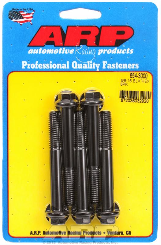 ARP ARP 3/8"-16 x 3.000 hex 7/16 wrenching black oxide bolts (654-3000) SR