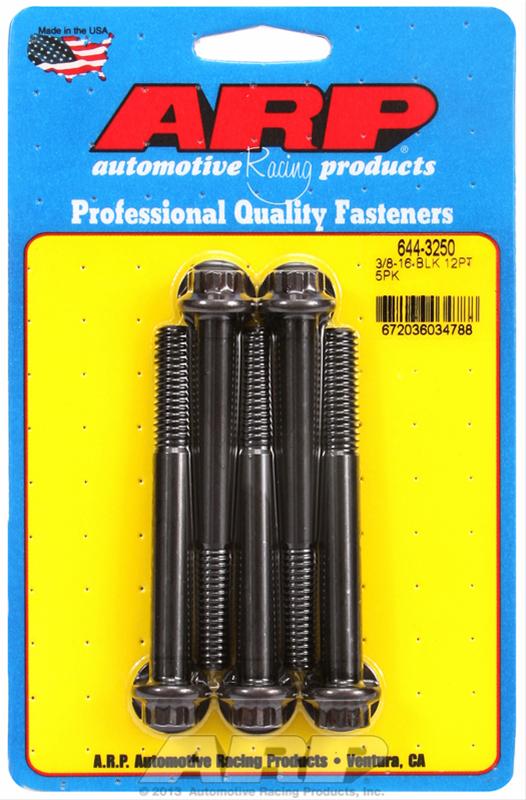 ARP ARP 3/8"-16 x 3.250 12pt 7/16 wrenching black oxide bolts (644-3250) SR