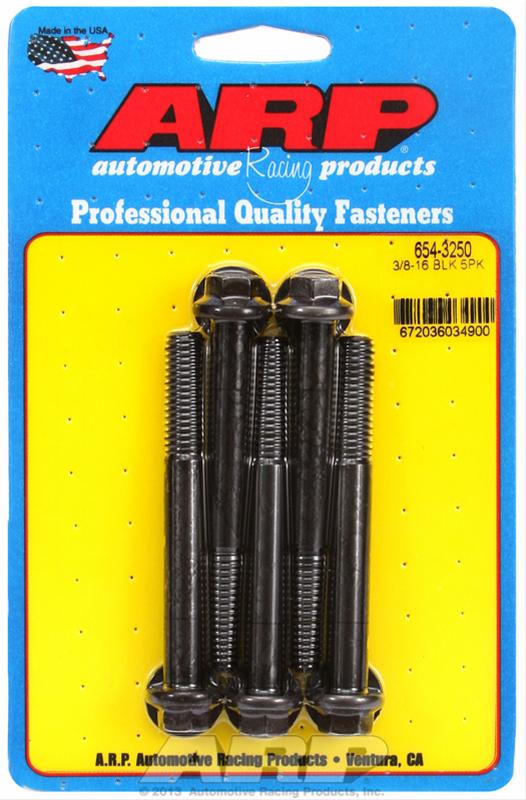 ARP ARP 3/8"-16 x 3.250 hex 7/16 wrenching black oxide bolts (654-3250) SR