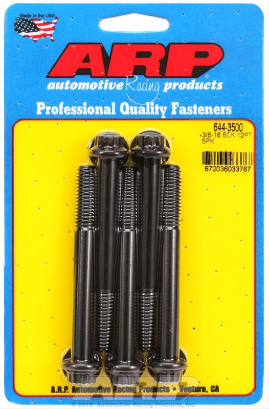 ARP ARP 3/8"-16 x 3.500 12pt 7/16 wrenching black oxide bolts (644-3500) SR