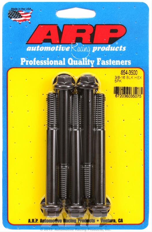 ARP ARP 3/8"-16 x 3.500 hex 7/16 wrenching black oxide bolts (654-3500) SR