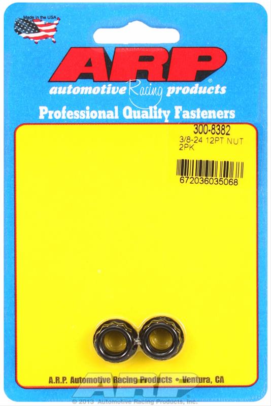 ARP ARP 3/8"-24 1/2" socket, .645 flange OD, 12pt nut kit (300-8382) SR