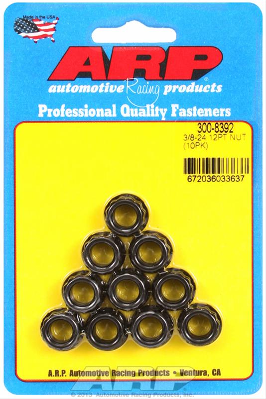 ARP ARP 3/8"-24, 1/2" socket, .645 flange OD, 12pt nut kit (300-8392) SR