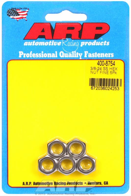 ARP ARP 3/8"-24 SS fine hex nut kit (400-8754) SR