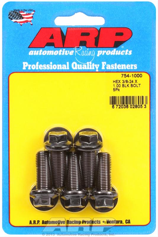 ARP ARP 3/8"-24 x 1.000 hex 7/16 wrenching black oxide bolts (754-1000) SR