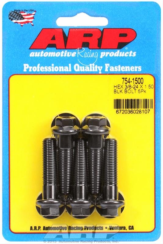 ARP ARP 3/8"-24 x 1.500 hex 7/16 wrenching black oxide bolts (754-1500) SR