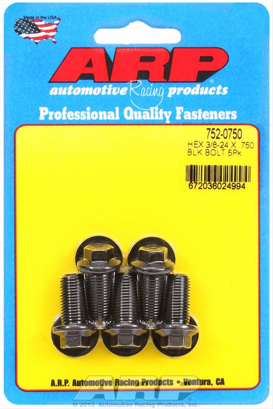 ARP ARP 3/8"-24 x .750 hex black oxide bolts (752-0750) SR