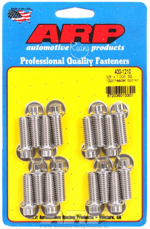 ARP ARP 3/8" x 1.000 SS 12pt header bolt kit (400-1210) SR