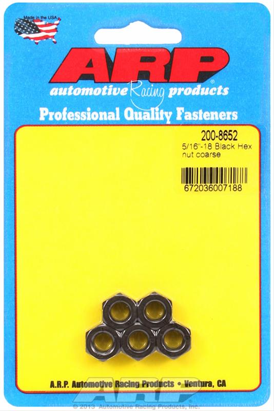ARP ARP 5/16"-18 black coarse hex nut kit (200-8652) SR