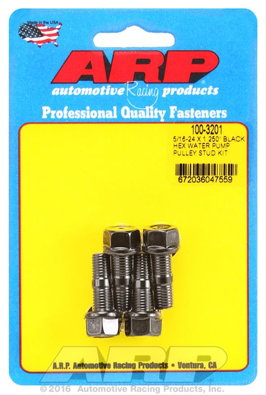 ARP ARP 5/16-24 X 1.250 black hex water pump pulley stud kit (100-3201) SR