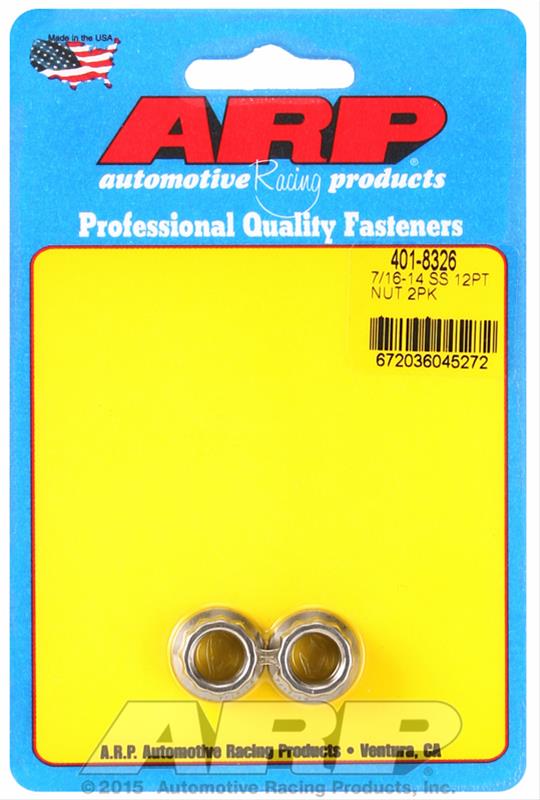 ARP ARP 7/16-14 SS 12pt nut kit (401-8326) SR