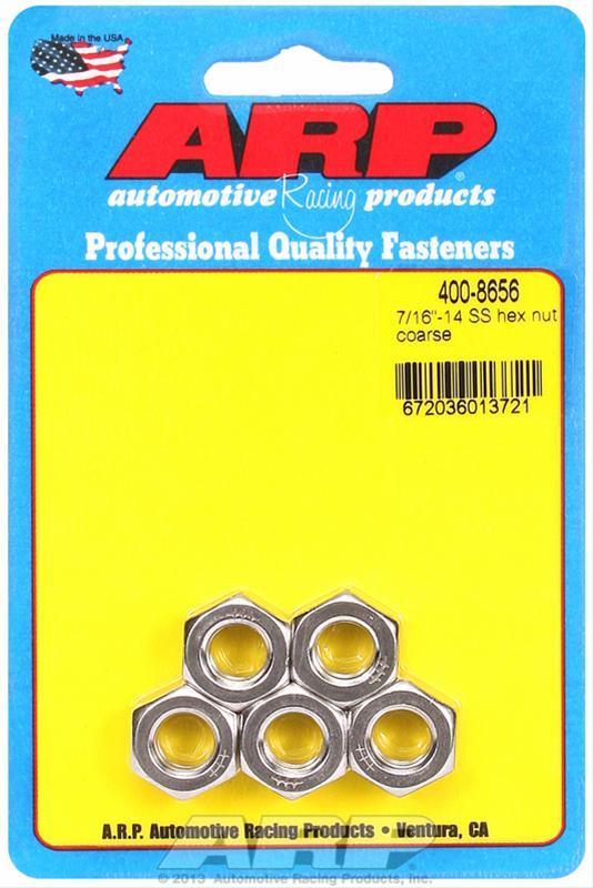 ARP ARP 7/16"-14 SS coarse hex nut kit (400-8656) SR