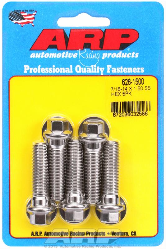 ARP ARP 7/16"-14 X 1.500 hex SS bolts (626-1500) SR
