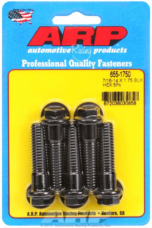 ARP ARP 7/16"-14 X 1.750 hex 1/2 wrenching black oxide bolts (655-1750) SR