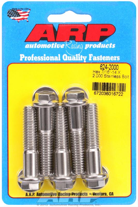 ARP ARP 7/16"-14 X 2.000 hex 1/2 wrenching SS bolts (624-2000) SR