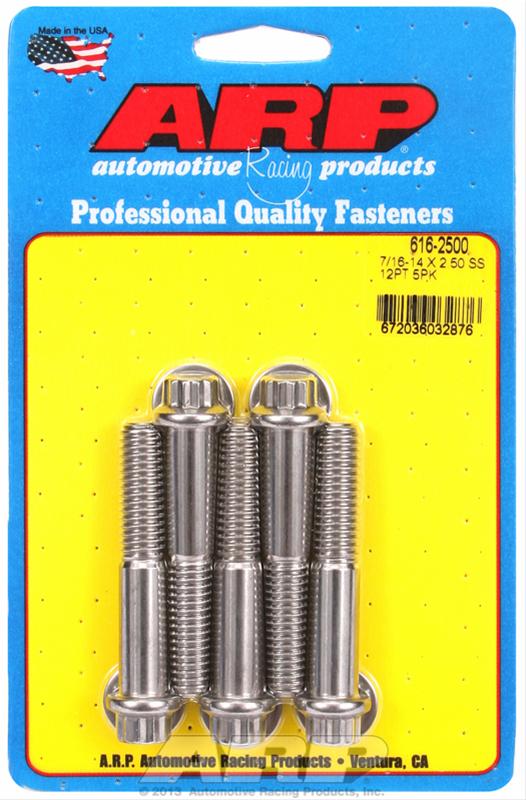ARP ARP 7/16"-14 X 2.500 12pt SS bolts (616-2500) SR