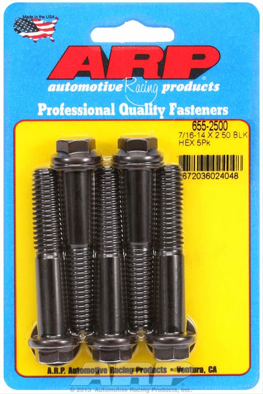 ARP ARP 7/16"-14 X 2.500 hex 1/2 wrenching black oxide bolts (655-2500) SR