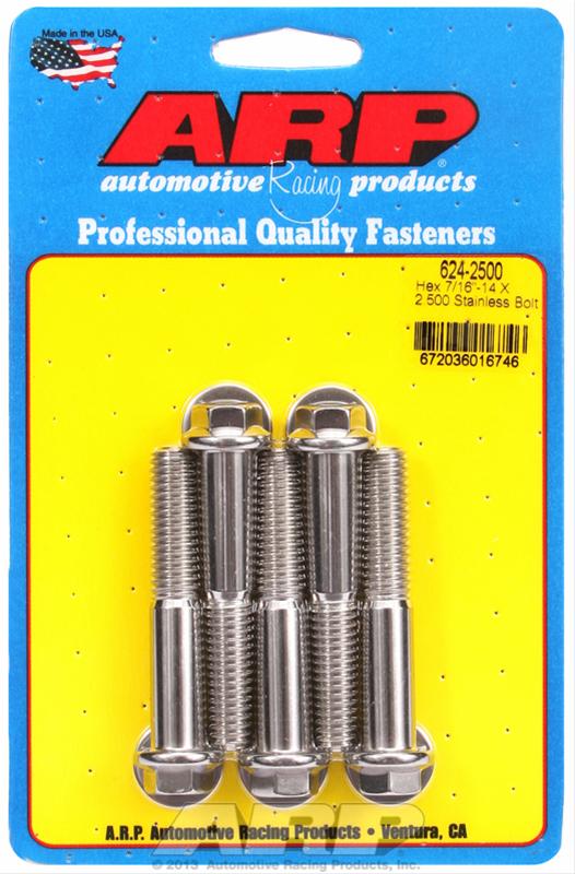 ARP ARP 7/16"-14 X 2.500 hex 1/2 wrenching SS bolts (624-2500) SR