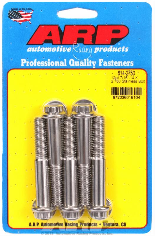 ARP ARP 7/16"-14 X 2.750 12pt 1/2 wrenching SS bolts (614-2750) SR