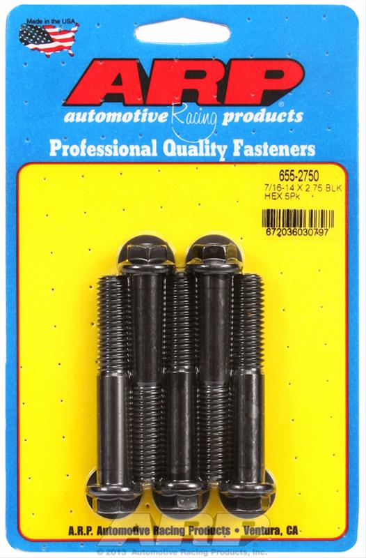 ARP ARP 7/16"-14 X 2.750 hex 1/2 wrenching black oxide bolts (655-2750) SR