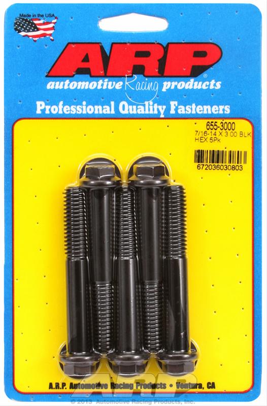 ARP ARP 7/16"-14 X 3.000 hex 1/2 wrenching black oxide bolts (655-3000) SR