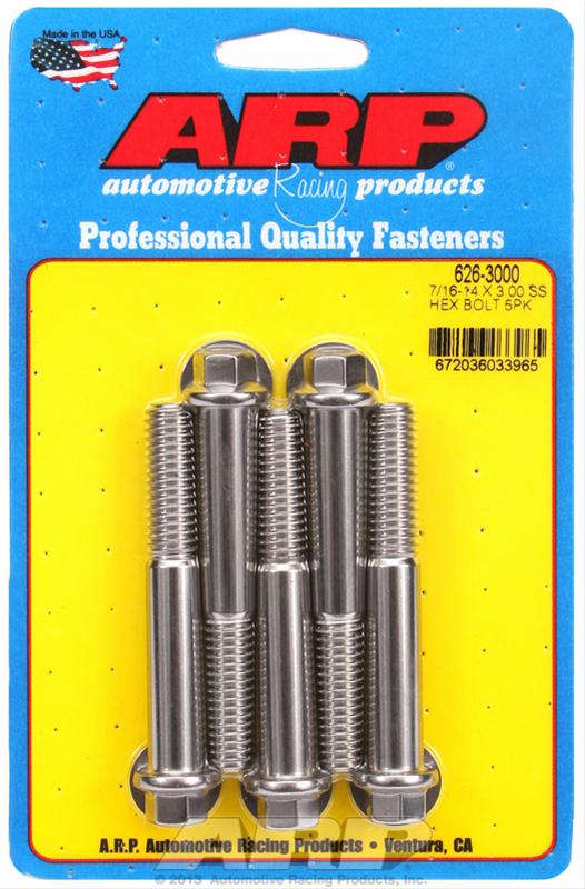 ARP ARP 7/16"-14 X 3.000 hex SS bolts (626-3000) SR