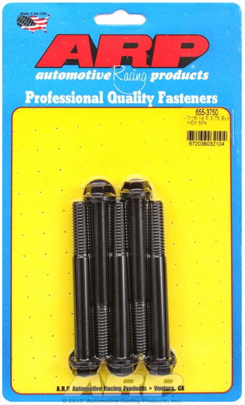 ARP ARP 7/16"-14 X 3.750 hex 1/2 wrenching black oxide bolts (655-3750) SR