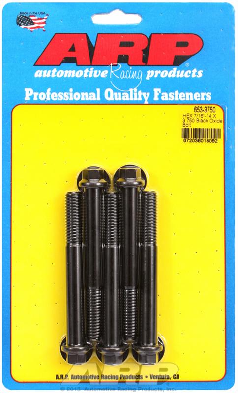 ARP ARP 7/16"-14 X 3.750 hex black oxide bolts (653-3750) SR