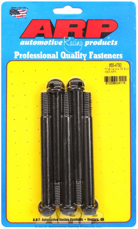 ARP ARP 7/16"-14 X 4.750 hex 1/2 wrenching black oxide bolts (655-4750) SR