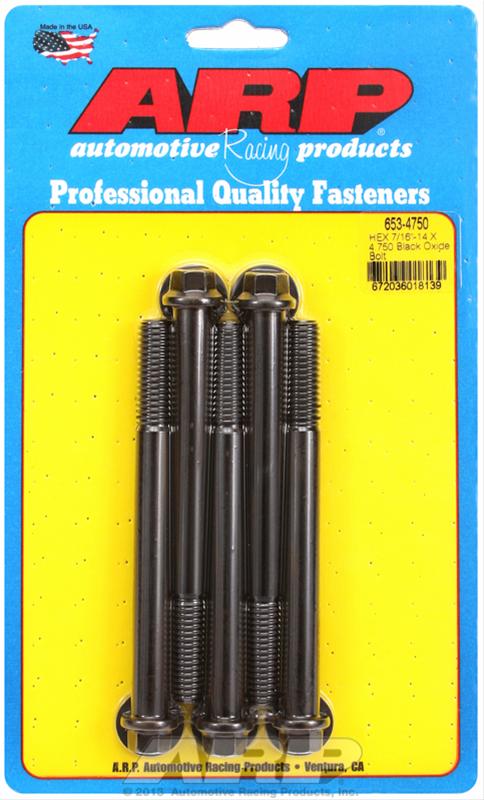 ARP ARP 7/16"-14 X 4.750 hex black oxide bolts (653-4750) SR