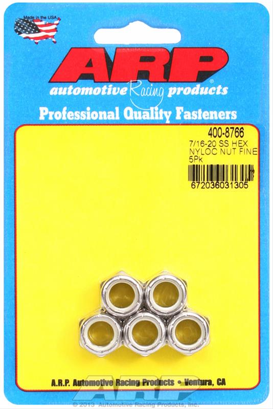 ARP ARP 7/16"-20 SS fine hex nut kit (400-8766) SR