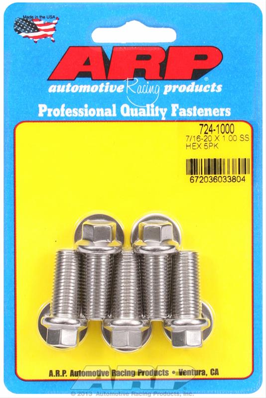 ARP ARP 7/16"-20 x 1.000 hex SS bolts (724-1000) SR