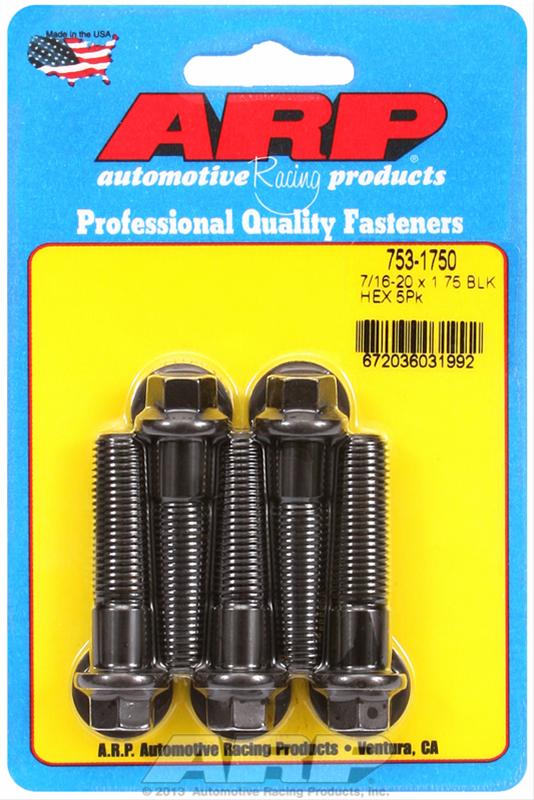 ARP ARP 7/16"-20 x 1.750 hex black oxide bolts (753-1750) SR