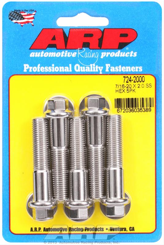 ARP ARP 7/16"-20 x 2.000 hex SS bolts (724-2000) SR