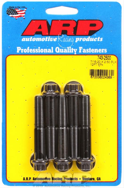 ARP ARP 7/16"-20 x 2.500 12pt black oxide bolts (743-2500) SR