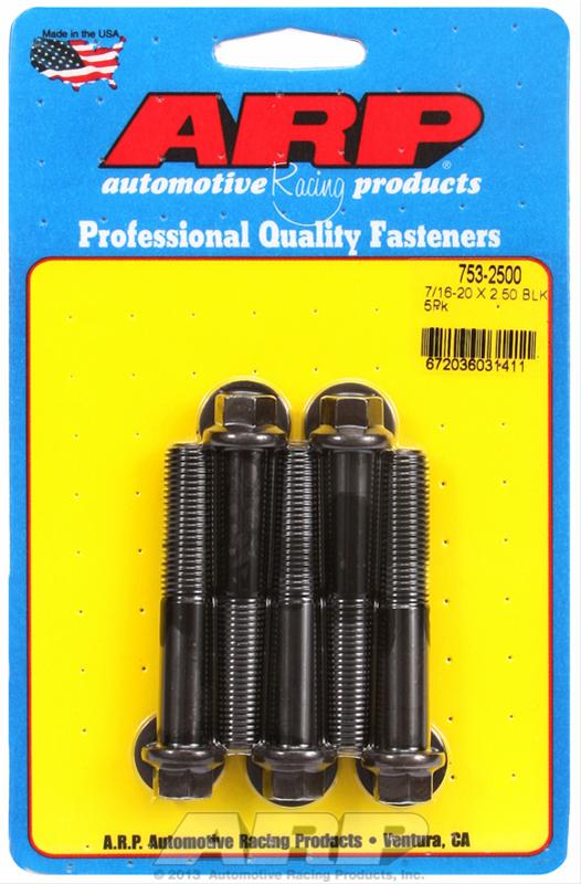 ARP ARP 7/16"-20 x 2.500 hex black oxide bolts (753-2500) SR