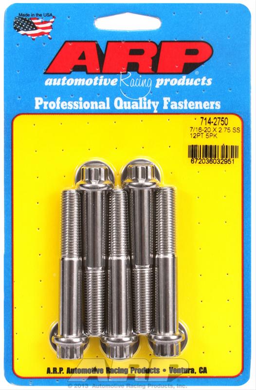 ARP ARP 7/16"-20 x 2.750 12pt SS bolts (714-2750) SR